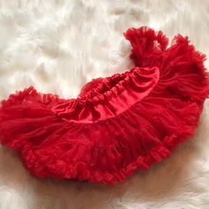 Red super full pettiskirt